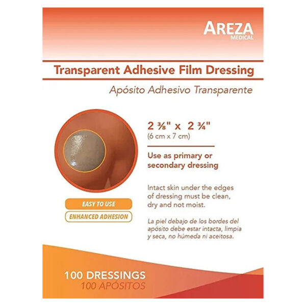 Apósito adhesivo transparente de 7cm x 6cm Areza - DAQ Distribuidora de Apósitos